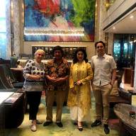 With Bobby, a medical student in Tartu University - Estonia  and his parents, Jakarta, 12 August 2025